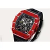 Devils Watch Watchba Mechanical Movem RM35-02 ATTRIQUE ATTRALLON SUPERCLONE entièrement RM035 Designer Watches Flywheel Red Tourbillon Mens Skeleto 9358