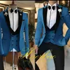 Erkek Suit Blazers Beyaz Erkekler 3 Parçalı İnce Takımlı Damatlar Düğün Damat İtalyan Tarzı Seti Çift Göğüs Yelek Pantolonları için Uygun