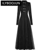 Robes décontractées Ilyboojun Fashion printemps robe de femme debout