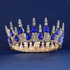 Haarklammern yy runde Braut Tiara Crown Crystal Hochzeit Stirnbänder Frauen Mädchen Kopfbedeckung Abschlusshändler Kopfschmuck Accessoires