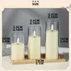 3st Clear Acrylic Flameless Candles Battery Operated with Timer Remote Control LED Pillar Powered Pure White 240430