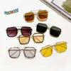 Lunettes de soleil 2021 Enfants Lunettes de soleil classiques Fashion Boys Colorful Mirror Enfrages Sunglasses Metal Firm Filles à l'extérieur