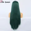 13 * 2,5 Lace Lace Front Perruque Long Right Green Green Synthétique Naturel Natural Crochet Coiffure Cosplay Girl Wigs Synthetic Lace Wig Wig Handimplantes Hair Wigs