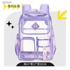 Backpacks Transparent Backpack Children School Bags for Girls Waterproof Primary School Backpacks Kids Schoolbag Junior School Students WX