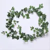 Flores decorativas de 1,8 m de longa folhas artificiais de plantas falsas decoração de hera guirlandas de vegetação rattan creeper green folha videira diy planta