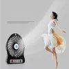 Mini protable ventilateur LED multifonctionnel 18650 Table des enfants Light Rechargeable 3Speed Réglable USB Refroidissement Batterie VJRNB