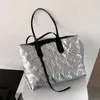Schoudertassen mode helder oppervlak katoen casual tas tas luxe handtassen vrouwen ontwerper groot voor 2024 trend