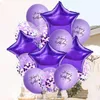 Décoration de fête 14pcs ballons d'anniversaire argentés Set Paper de bébé Crumb Linde Ballon Supplies