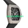 RM Luxury Montres mécanicales Watch Mills RM023 Titane automatique Strap Watch RM023 TI STNU