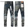 Designer Mens Purple Jeans Fashion Distressed Riple Bikers Dames Denim Cargo for Men Black Pants 1463