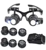 10x 15x 20x 25x拡大ガラス二重LEDライト眼鏡レンズ拡大器ルーパー宝石時計修理ツール9258804