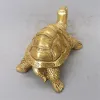 Miniatures Brass Feng Shui Turtle Tortoise Statue Lucky Animal Sculpture for Longevity Home Office Decoration Figurine Gift Study ornament