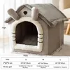 Binnenwarm hondenhuis zacht huisdierbed tent huis honden katten bed met afneembaar kussen geschikt voor kleine middelgrote grote huisdieren