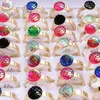 Ringos de cluster 30pcs/lotcolorful requintado estilo escala de aço inoxidável anel mulheres ab cor de peixe romântico rabo de ouro jóias de moda