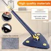 Triangle Cleaning Mop 360° Rotatable Telescopic Squeeze Wet and Dry Use Water Absorption Home Ceiling Floor Tool 240508