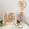 Figurines décoratives INS NORDIC WOODEN Baby Hair Clips Holder Girls Bow Rangement Couteau de stock