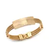 Männer Juwely Classic Fashion Armband Neues Edelstahl Gold Armband Cool Schmuck Titan q07176479135