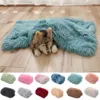 Cat Beds Furniture Dog Bed Mat Pet Cat Dog Plush Soft Warm Cushion Pet Washable Candy Colored Blanket Kennel Puppy Pet Cat Dog Supplies d240508