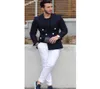 2017 Navy Blue DoubleBreasted Men Suit Casual Blazer Suit Man Tuxedo Custom Jacket Style Men 2PCSジャケットホワイトパンツ4195266