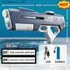 Sand Play Water Fun Automatic Gun Toys Hoge druk Grote capaciteit Hightech Electric Blaster Soaker Guns Outdoor Pool For Boy Kids 240419 Q240408