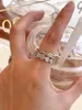 Luxury merk ring charmante designer sieradenring dubbele gelaagde mousserende diamantring saturn ring volledige diamanten planeet ring valentijn en Thanksgiving Day dating