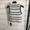 Frauen Polo Neck Camis Slim Short Tops Classic Stripe Designer Tees Sexy Strick Tanks Strandstil Casual Hemden