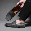 Scarpe casual moccasins estate maschile sottile in pelle genuina traspirante un pedale morbido morbido