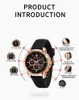 Luminous Watch Herren Fashion Watch Silicon -Gurt Kalender Quarz Uhr Sportwagenreifen