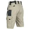 Heren shorts Summer Quick Dry Men korte broek lichtgewicht lichtgewicht multi-pocket tooling tactische ademende mannelijke casual broek