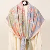Tropisch regenwoud fubao zijden sjaal moerbei zijden wol dubbelzijdig high -end licht luxe sjaal sjaal sjaalsjaals dual doel vierkante sjaals