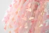 女の子のドレス楽しいベアファンタジーピンクバタフライウィングスパーティードレスダブルシアープリンセスドレス幼稚園の女の子ドレス0-24ML2405