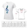 Polos femminile Treble Clef - Music Symbol T -shirt Summer Tops Funny Plus size Designer Domande Donne Luxuria