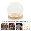 Vases Vase Hand-Made Glass Cover Dome Cloche With Wooden Base Transparent Display Case Decorate Preserved Flower Toddler