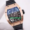 RM Luxury Uhren Mechanische Uhrenmühlen RM010 Herren Watch Rose Gold Hohlwahl Automatisch Mechanical Swiss berühmte Uhr Luxus Freizeit Uhre Wat ST5I