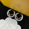 Women Gold Hoop Earring Designer Luxury Brand Diamond Studs For Men Letter F Designers Hoops Stud Earrings Fashion Jewelry Premium BOX 2022