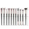 Make-upborstels Hot Selling Multi-Color 20 Professional Eye Make-upborstels Rose Gold Beauty Tool Q240507