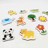 3PCSFridge Magnets 36Pcs/Set Cartoon Animal Magnets for Kids Learning Wooden Fridge Magnets for Children Toy Decorative Whiteboard Sticker