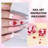 Nail Gel Makartt Charm Rhinestone Glue Kit 15 ml med Preals Gems 3D Art Bowknot Heart Decor Q240507