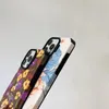 Fashion Flowers Spring Silk Pols Band Chain Shockproof Case voor iPhone 15 15Promax 15Pro 14PromAx 14Pro 14 13Pro Max 13Pro 13 vriendin Gift Cover 83528