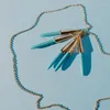 Hanger kettingen yeevaa blauw edelsteen ketting boho -stijl cadeau voor vrouwen