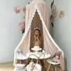 Mosquito net berceau pour bébé dentelle ombrage lit couvre enfants suspendu le rideau en tout-petit princesse play tent tente enfants décoration de chambre 240506