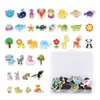 3PCSFridge Magnets 36Pcs/Set Cartoon Animal Magnets for Kids Learning Wooden Fridge Magnets for Children Toy Decorative Whiteboard Sticker