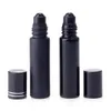 10ml Essential Bottle Oil Black Wholesale Glass Roll on Perfume Crystal Roller Ball Packagingボトルer s