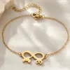 Link Bracelets Stainless Steel Mathematical Infinity Symbol Chain Fresh Cute For Women Jewerlry Noble Gifts