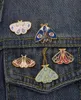 Vrouwen insecten serie kleding broches vlinder motmot model drop oli pins European Alloy Moon Eye Eyamel cowboy rugzak badge juweel1895731