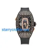 RM Luxury Watches Mechanical Watch Mills Rm037 Rose Gold Carbon Tpt Diamond Set stMA