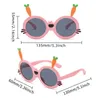 Occhiali da sole 2023 Nuovi bambini Cute Cartoon Carrot Occhiali da sole di coniglio Uv400 NAMBINI OGCHITÀ ACRILICA ACRILICO OCCOLA DELLA SOLE