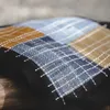 Madden Summer Японский винтажный воздухопроницаемый бамбуковый сустав 100% чистый хлопок квадратный нерегулярный сплайс с коротким рукавом топ 240426