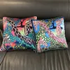 Merkontwerp Three Giraffen Silk Thurg Pillow Fashion Pillowcase Sofa stoelauto Lumbale kussenkussen Cushion Cover Achterkussen 240508