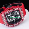 RM Luksusowe zegarki mechaniczne RM Mills Seria Męska RM35-02 Snowflake Diamond Red Devil Edition ST3D